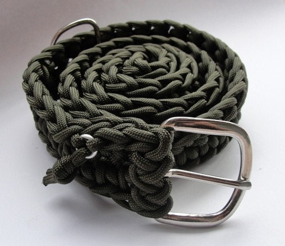 550 Paracord Survival Belt - Olive Drab with Buckle