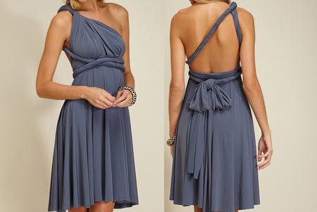 Convertible Dress in Silver 04 ready to ship size small