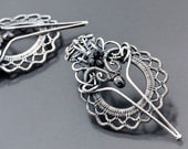 Black Diamond Earrings, Fine Silver Earrings - Ruffles & Lace