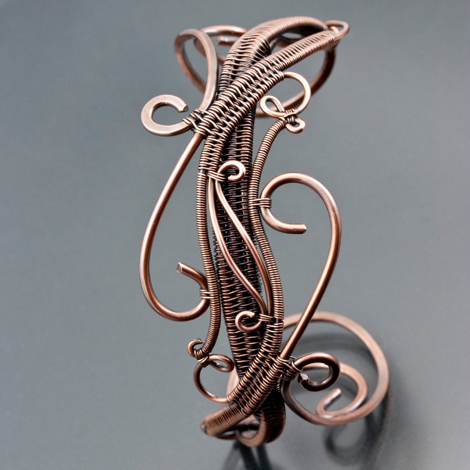 Caligraphy Bracelet- Copper Cuff