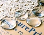 25mm (10Pcs-7mm high) Round Clear Glass Cabochon