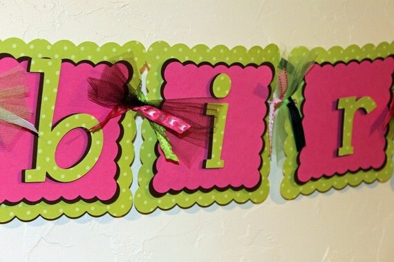 Owl Happy Birthday and age Banner Pink, Green, and Brown