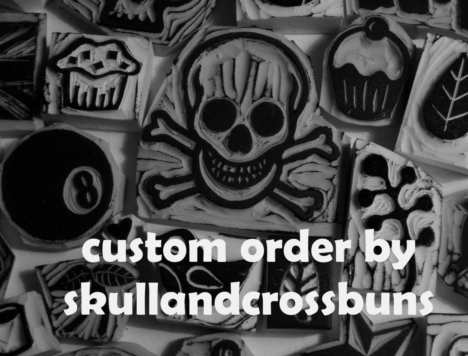 Custom listing for Eilidh G -  hand carved rubber stamp