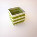 Lime Green and White Thumbtack holder desk art Desk accessory