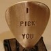 Bronze Guitar Pick Handmade with I Pick You