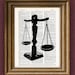 Scales of Justice beautifully upcycled dictionary page book art print 8.5 x 11