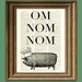 Dictionary Page Print Om Nom Nom SUPER DELICIOUS Chef Pig altered art dictionary page illustration book print - Buy 3 Get 1 Free