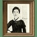 Emily Dickinson Print Poet writer illustration upcycled dictionary page book art print