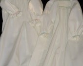 Ecru Monogram Daygowns for Boy or Girl