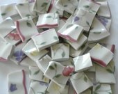 Broken China - Mosaic Tiles - Romantic Flower Garden - Set of 175