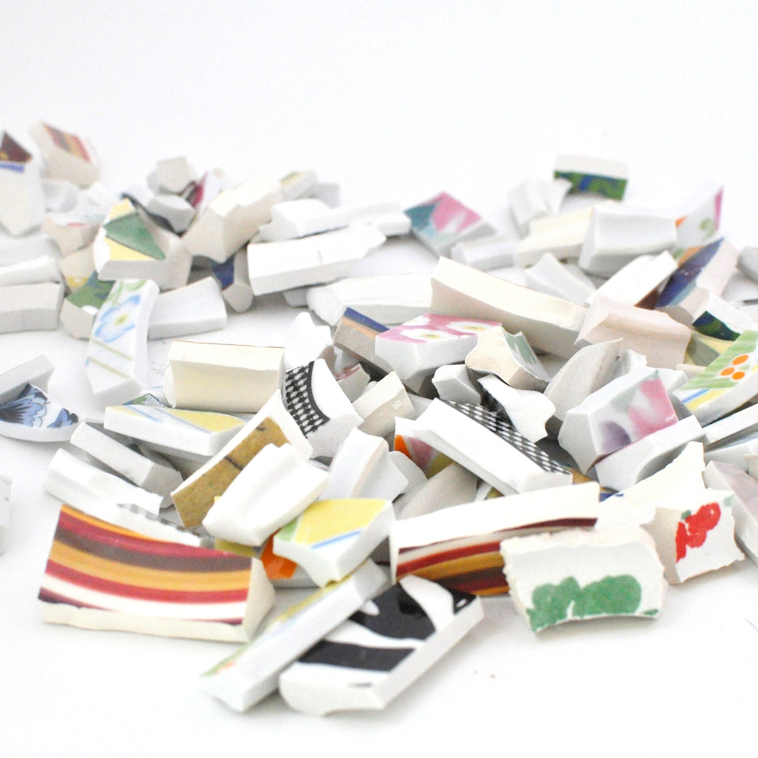 Broken China Tiles - Colorful - Patterns - Footer Mix