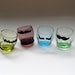 Mustache Shot Glasses: Hand Painted Mario, Wario, Luigi, and Waluigi Mustache Shot Glasses