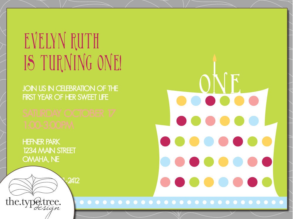 Mod Style Birthday Invitation - DIY Printable PDF File