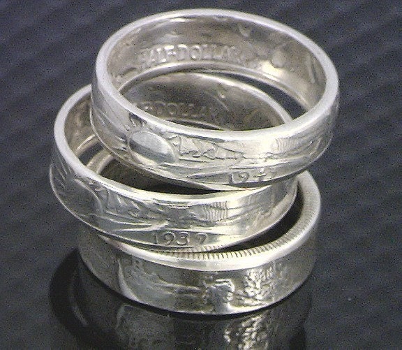 COIN RING JEWELRY (Walking Liberty Half Dollar) ------------- Choose The (Year and Ring Size) You Want
