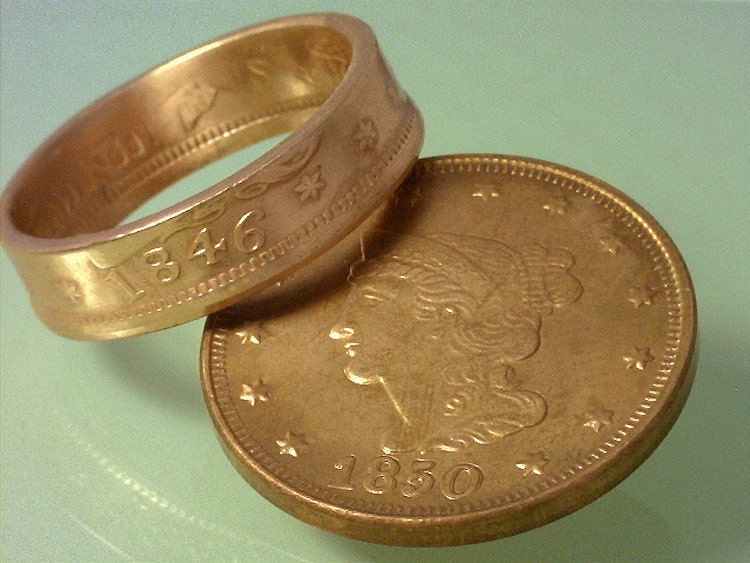 COIN RING - ( United States Large Cent ) - Choose The ( Year & Ring Size) You Want