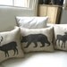 Burlap deer reindeer pillow cushion for Christmas winter or boys room - Etsy Front Page item