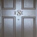 3 INITIAL (3 Letter) MONOGRAM (4x6 Small) Wall Decal, personalized vinyl lettering, custom sticker (W00930)