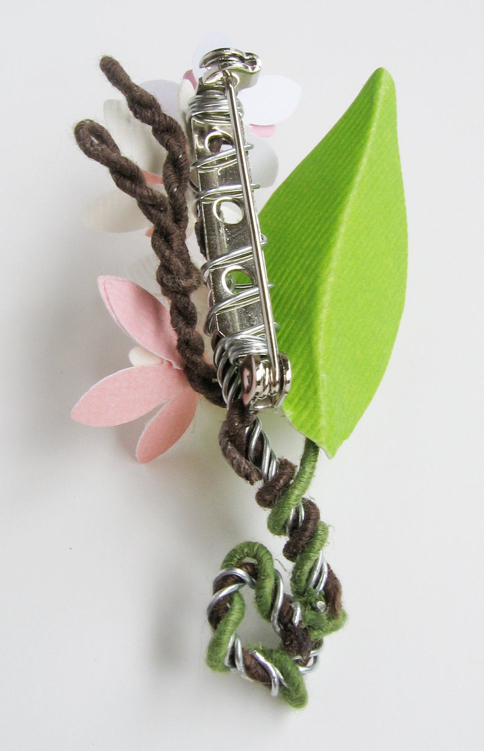 Paper Cherry Blossom Boutonniere