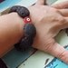 lava bracelet evil eye bracelet gift organic volcanic lava bracelet holiday accessories spring break fashion