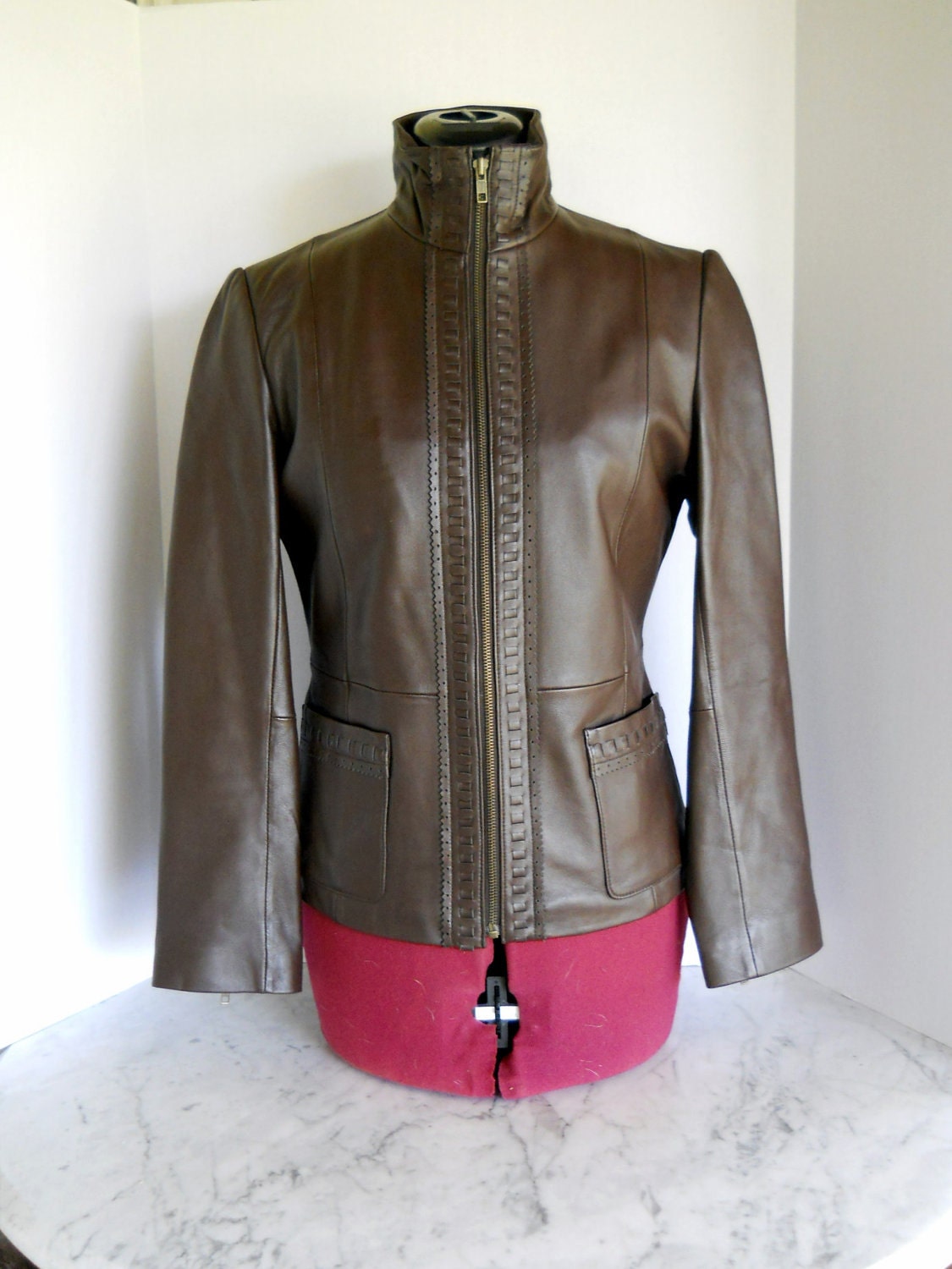 Rem Garson Riding Jacket // Short Dark Chocolate Leather (size small US)