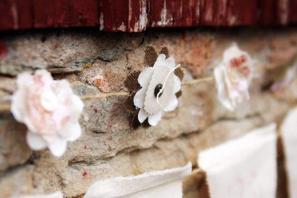 Fabric Flower Garland Wedding Decoration