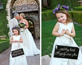 Here Comes the Bride, Happily Ever After, Wedding Sign, Two Sided