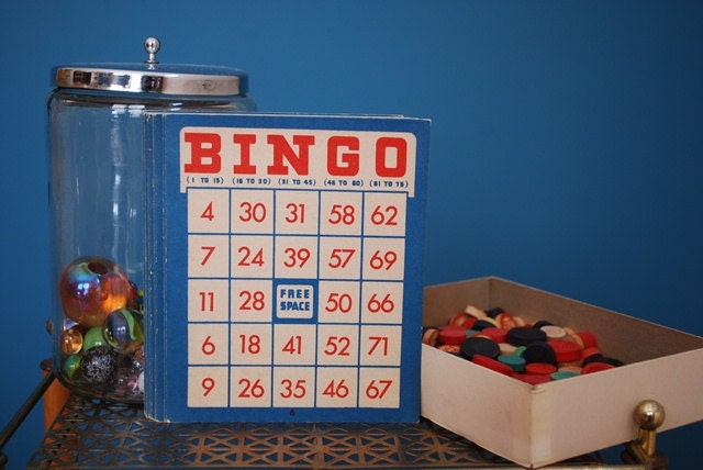 Vintage Collection of Bingo Game Supplies - SweetShopVintage