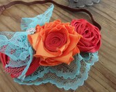 Fabric Flower Headband Pattern "ILA" NO Sew Flower Headband Tutorial