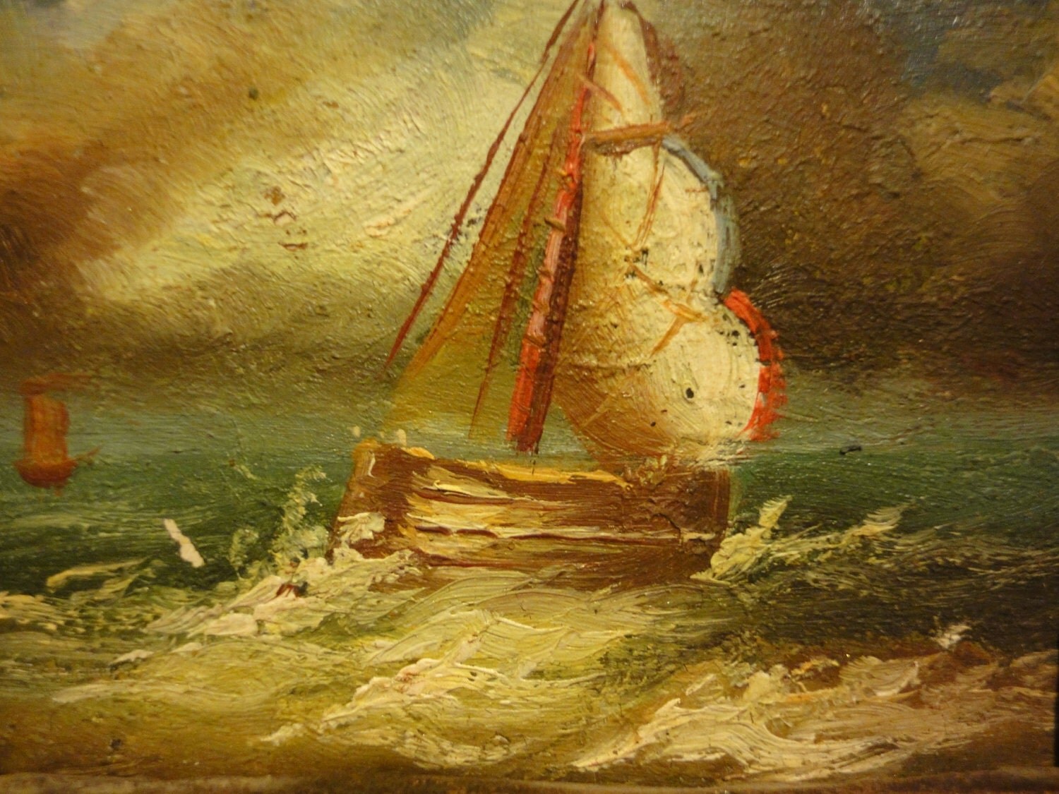 old ship painting