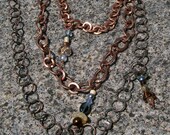 Copper Creation 3 Strand 20-24Inch Chain Necklace