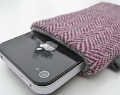 iphone 5  fabric cover / iphone 4 case / Harris Tweed Fabric