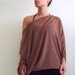 Plus size sheer Knitted Top- Plus size brick color knitted top with bat sleeves ON SALE