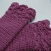 Arm warmers Fingerless Gloves in Phlox Purple Crochet Peacock Pattern
