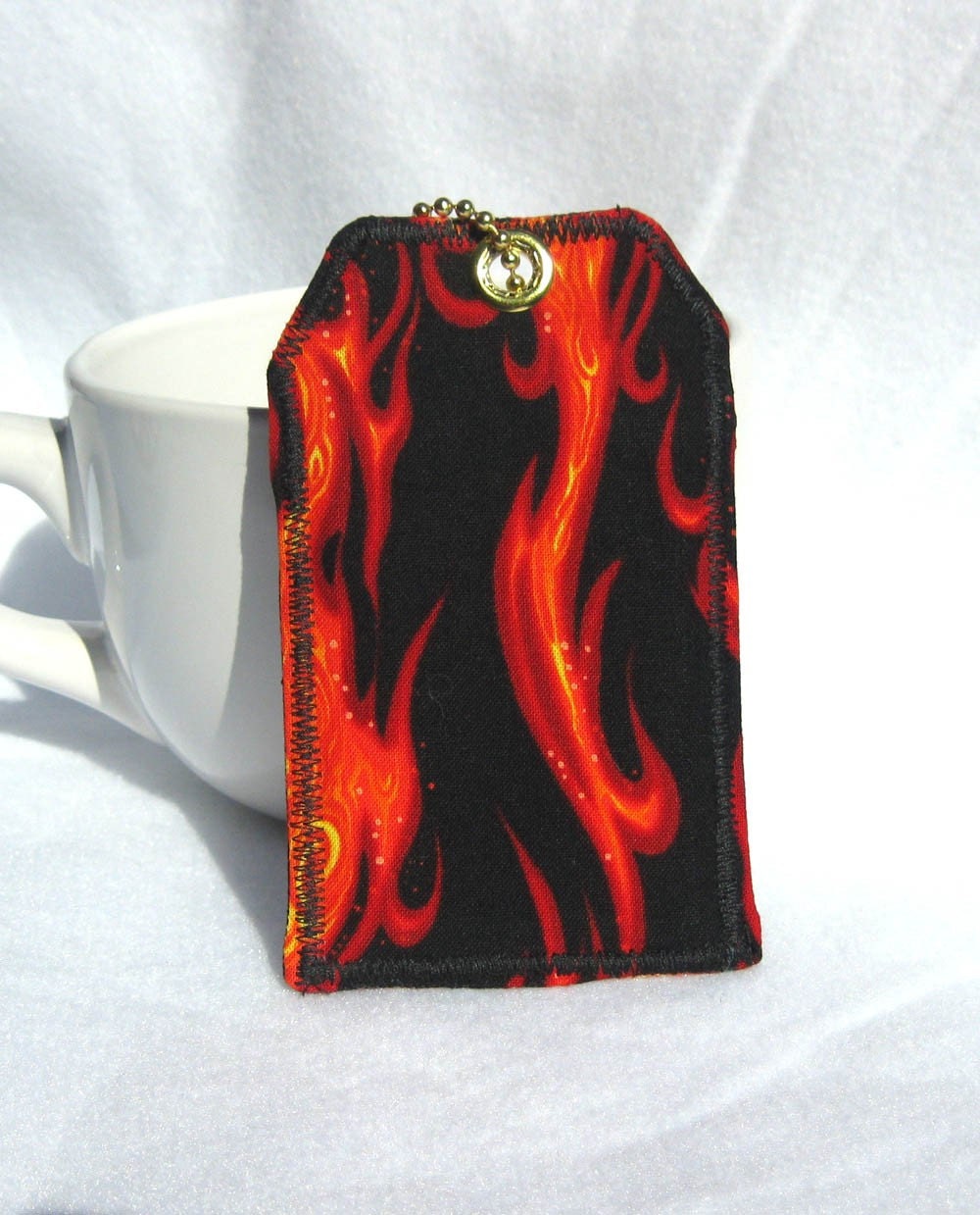Up in Flames Badge Holder/Bag Tag