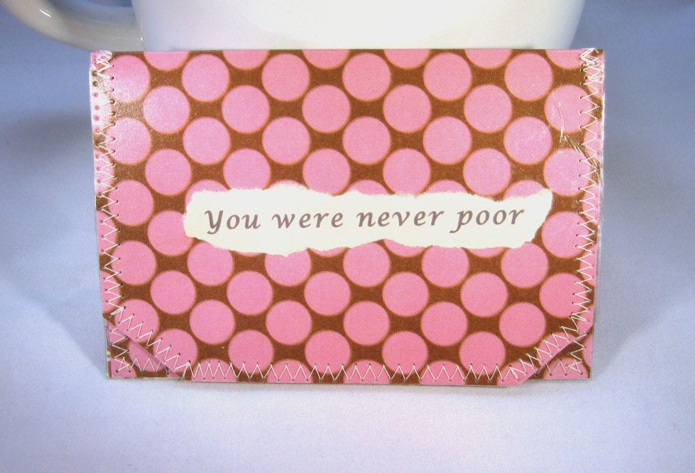 Never Poor ID,Bus Pass,Library Card Holder / Wallet