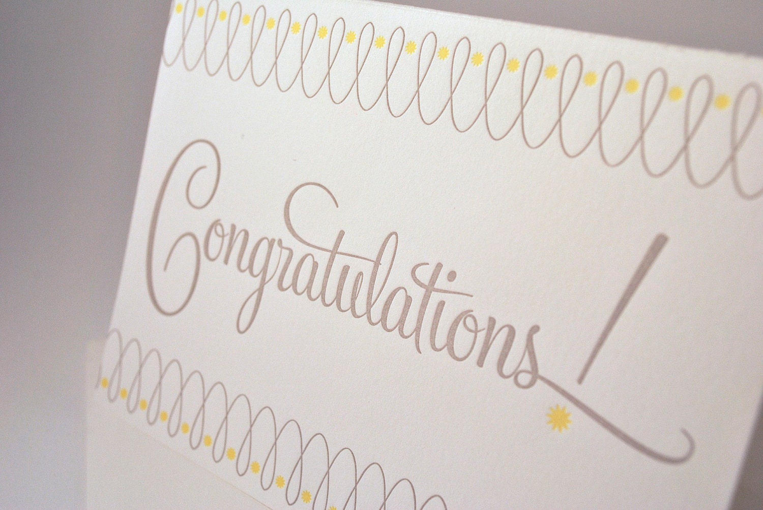 Congratulations Script Letterpress Card