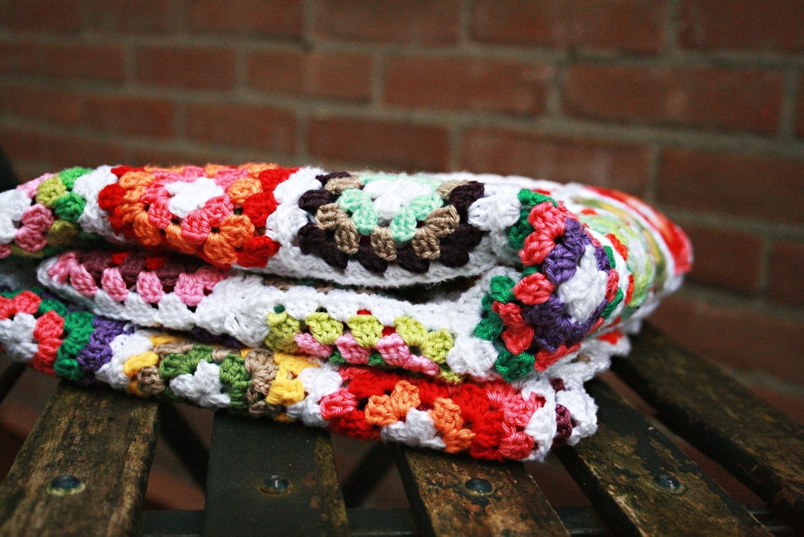 Granny Square Blanket Crochet pattern pdf tutorial - haakpatroon - REV IT UP
