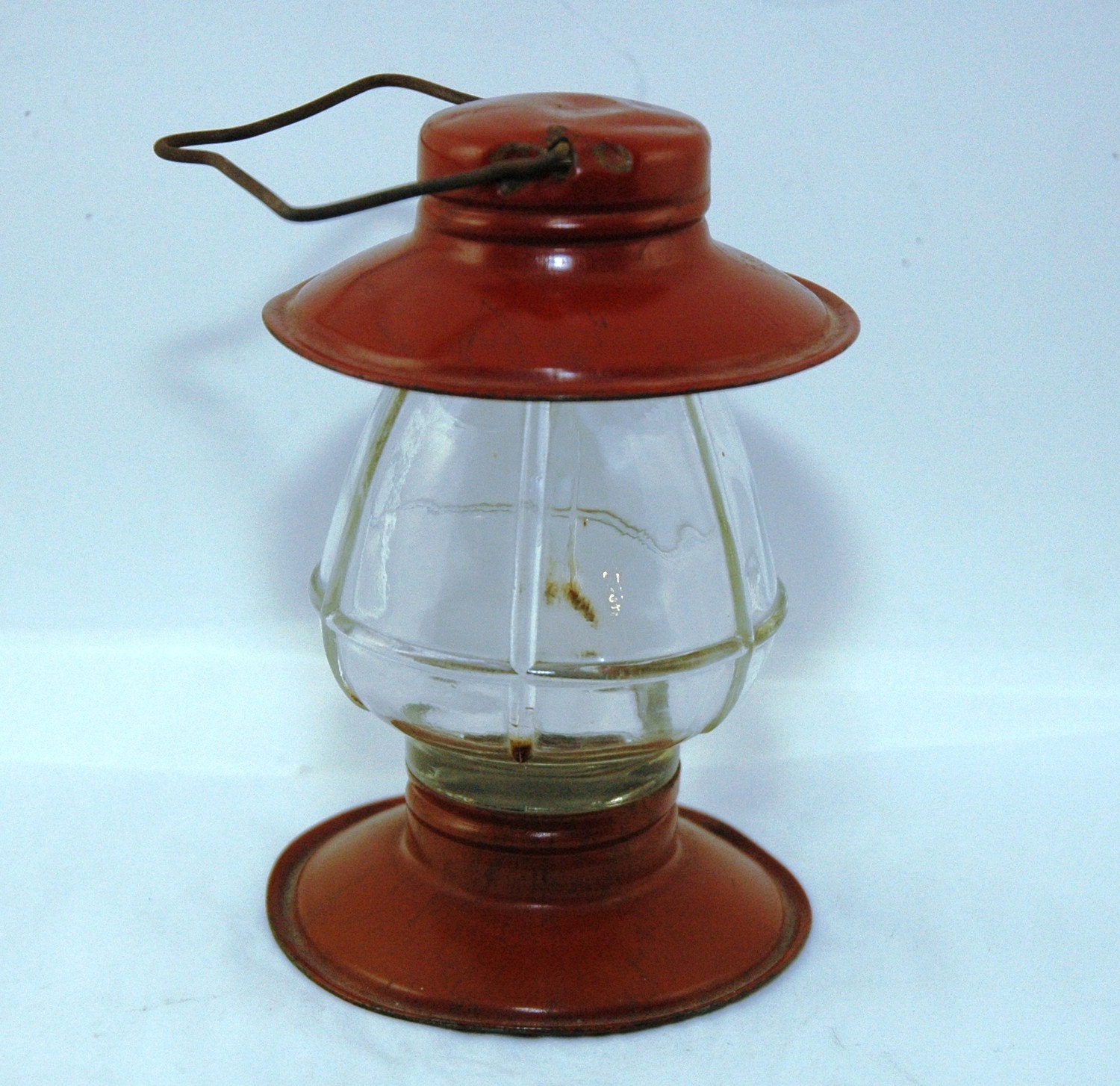Railroad Lantern Children's Glass Candy Container