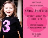 Mickey Mouse Birthday Party Invitation (Colors/Wording can be Customized)
