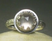 Rose Quartz Ring Sterling Silver Natural Faceted Stone-made to order in your size