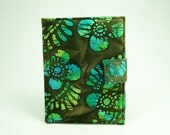 eReader Case or Sleeve "Teal Flower Batik" (Kindle, Nook, Sony, Kobo, Pandigital, Velocity)