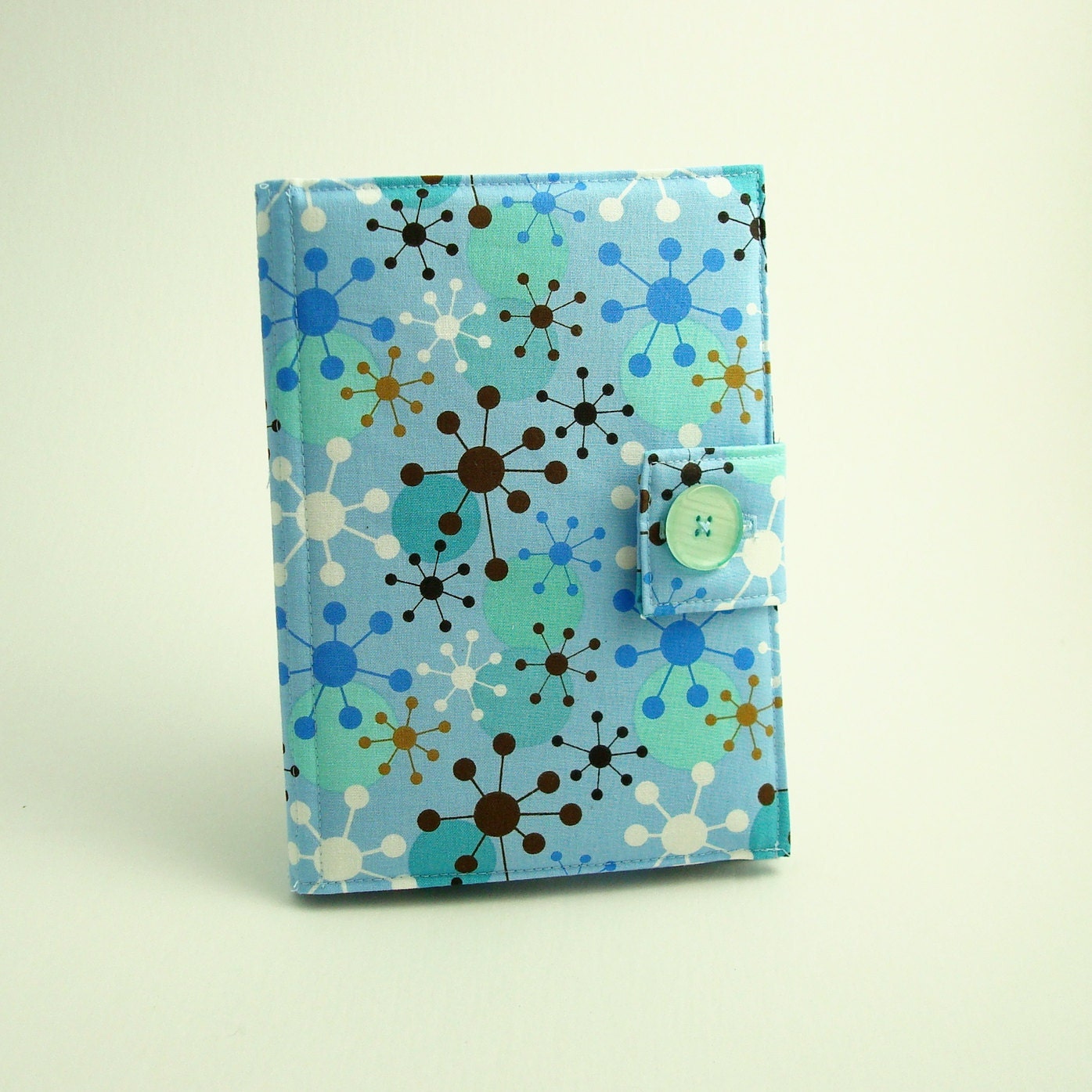 eReader Case or Sleeve "Retro Blue Snowflakes" (Kindle, Nook, Sony, Kobo, Pandigital, Velocity, Samsung)