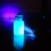 Miniature Blue Glow In The Dark Glass Bottle Necklace