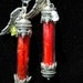 Final Fantasy Phoenix Down Necklace, Real Pewter Wing Accent and Gemstone Materia, Choose from 6 semi-precious stones