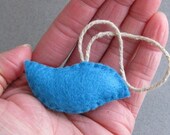 Small Bird Eco-Friendly Christmas Ornament Recycled Peacock Blue
