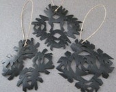 Snowflake Christmas Ornaments Eco Friendly OOAK Bicycle Inner Tubes set of 3 Up-Cycled