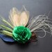 Corsage - Rustic Peacock Feather