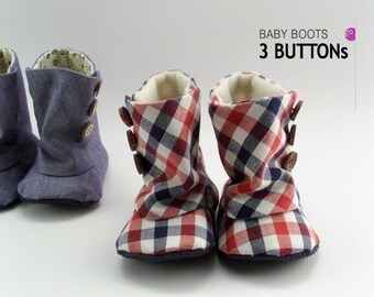 no 93 Baby 3 Button Boots PDF Pattern