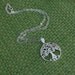 Large sterling silver filigree tree of life pendant necklace