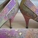 Vintage Marbleized Cork Norma B Heels // Size 6 1/2
